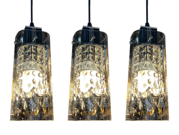 1018/3 Silver E27 Crystal LED Dining Lamp 