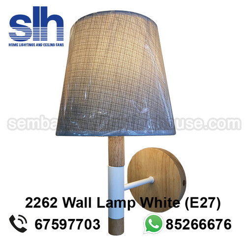 2262/1 White+Wood Wall Lamp