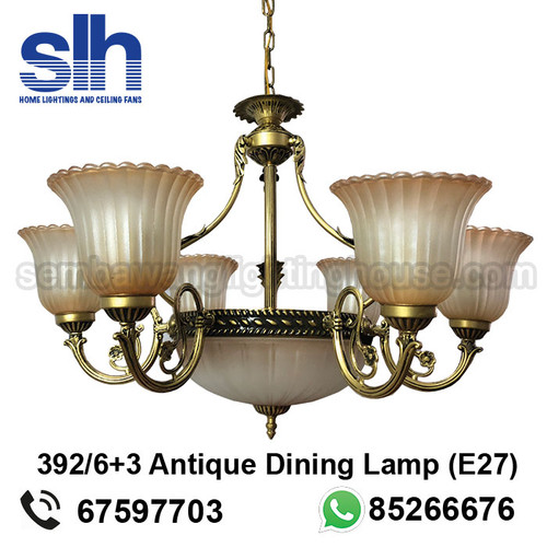 A392/6+3 Antique E27 Dining Lamp