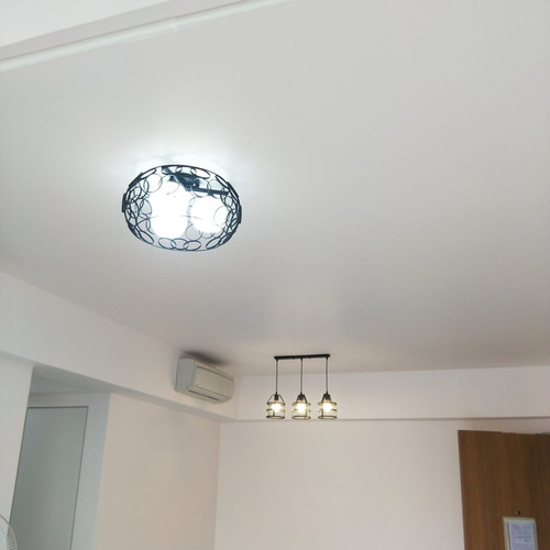 9173/3 LED E27 Black Drum Lamp (Climate Voucher Eligible)
