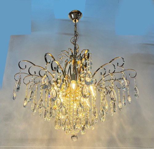 A01-8 Gold E14 Crystal Chandelier