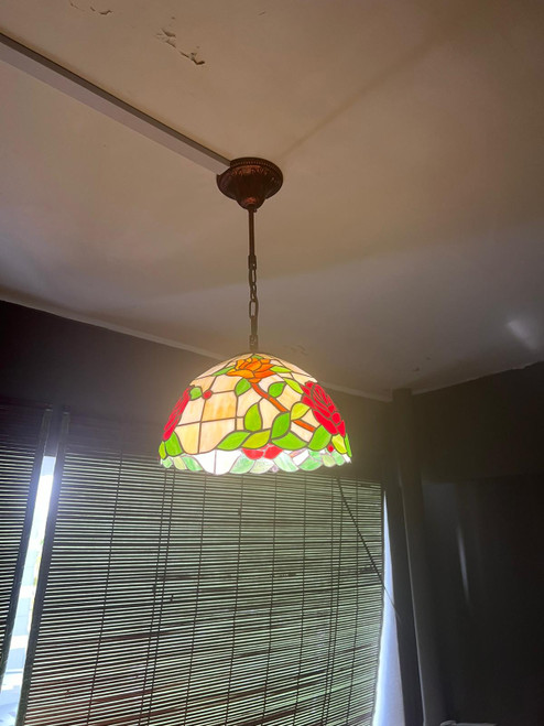 2201/1 Tiffany E27 Pendant Lamp (Rose) 2201/1 Tiffany E27 Pendant Lamp (Rose)