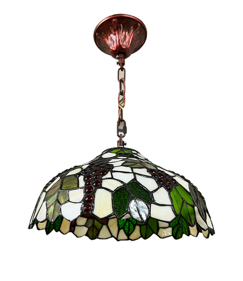 2208/1 Tiffany E27 Pendant Lamp (Grapes)