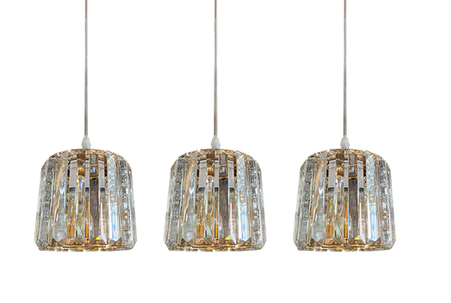 5721-3 Gold E27 Crystal Dining Lamp