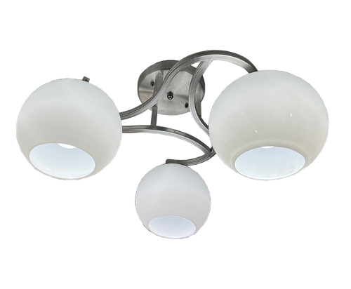 6658/3 Aluminium E27 Ceiling Lamp