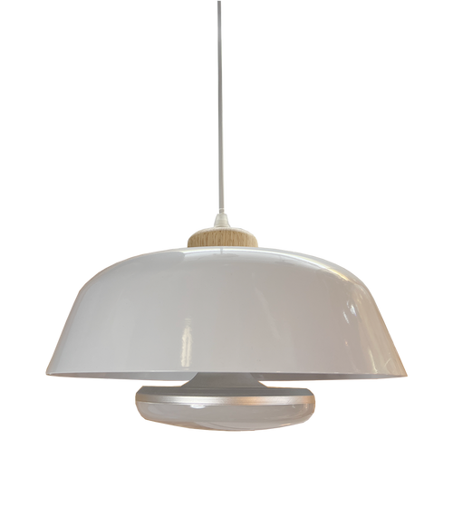 020/1 White E27 Pendant Lamp