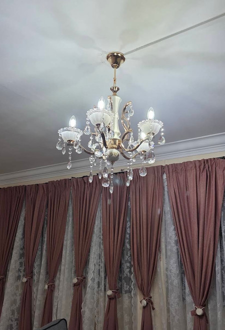 1582/5 LED Gold Crystal Chandelier (E14)