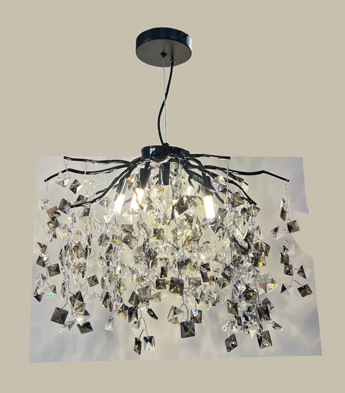9279-450mm Black Crystal Chandelier (G9)