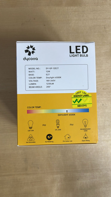 Dycorra E27 Single Colour LED Globe bulb 12W