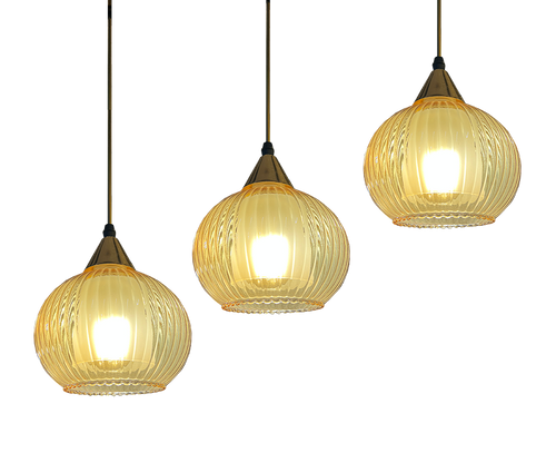 X03/3L Gold E27 Glass Dining Lamp