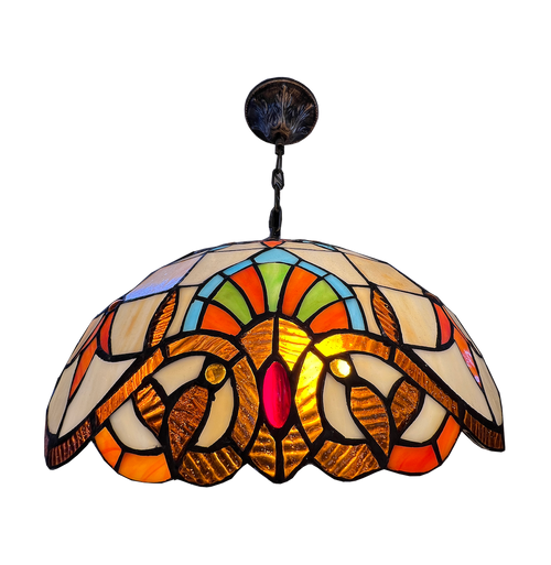 9157/3 Tiffany E27 Pendant Lamp