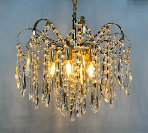 6698-5L Hanging Gold Crystal Lamp (E14)