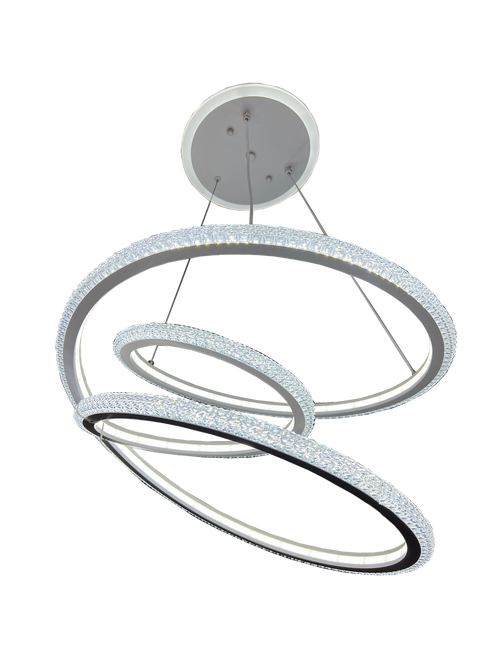 5823-500mm Round White Modern Hanging Lamp