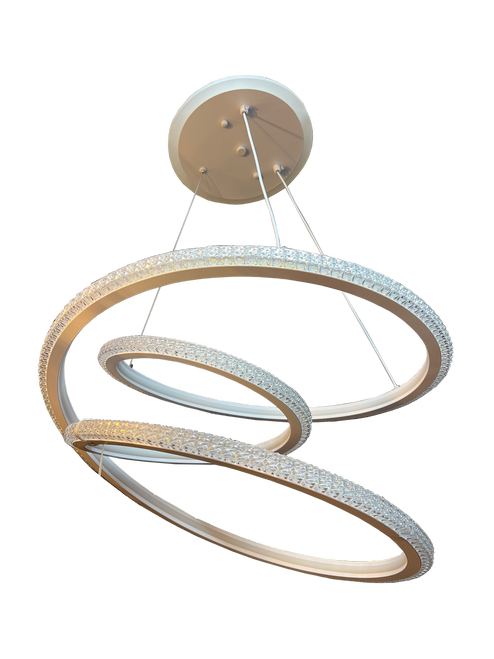 5823-500mm Round White Modern Hanging Lamp