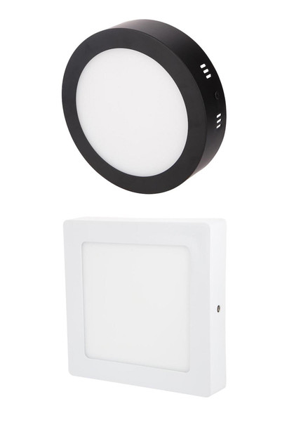 012 018 024 Surface LED Ceiling Light (White/Black)(Round/Square) (Climate Voucher Eligible)