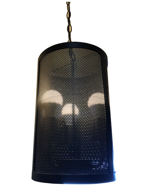 2152/3 Black Drum  E27 Pendant Lamp