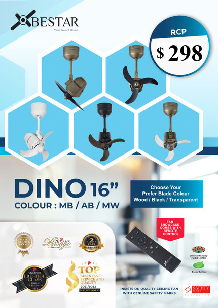 Bestar Corner Fan Dino 16"