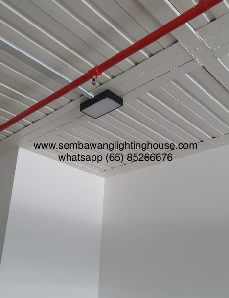 7001-18W LED Rectangle Ceiling Lamp (Black)