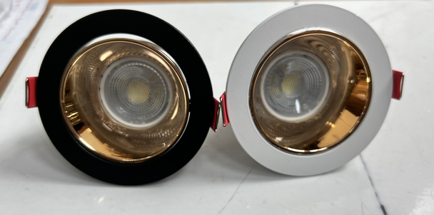 SP1001 Round Spotlight (Black/White) (surface: 85mm, cuthole: 75mm)