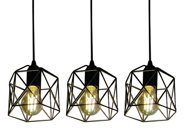 090/3 Black Industrial E27 Dining Lamp (Climate Voucher Eligible)