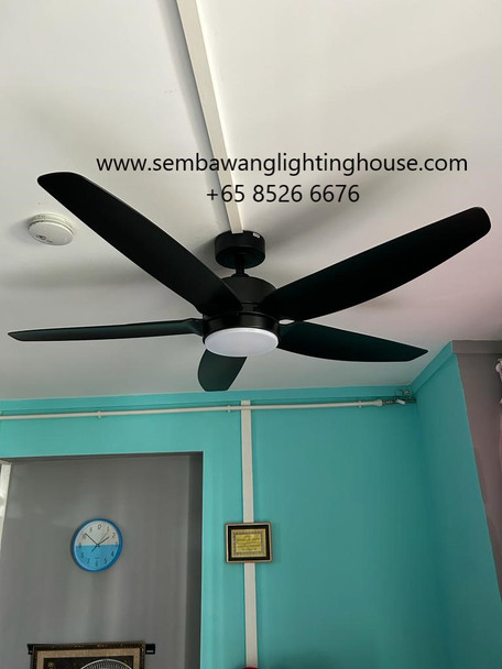 Samaire 5 blades 42"/52/56" Ceiling Fan with Light (Black or White)