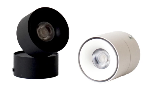 Liniq Surface Mounted R1 10W Round Spotlight (Black/White)