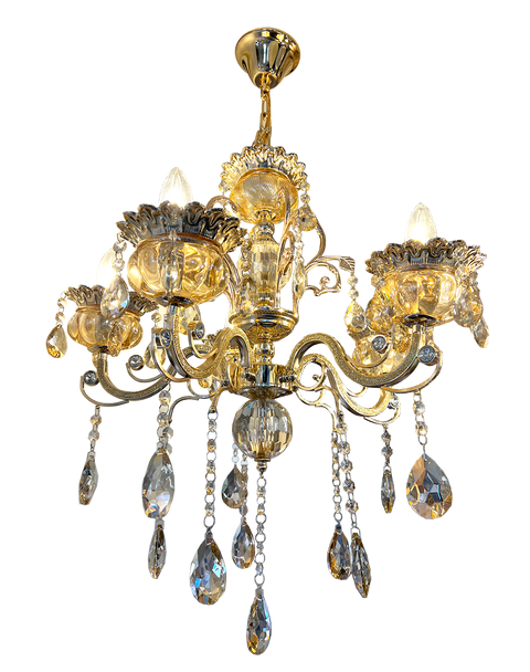 7748/5 LED Gold Crystal Chandelier (E14)