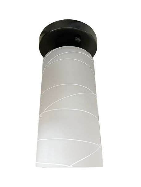 656A Long White Glass E27 Ceiling Lamp