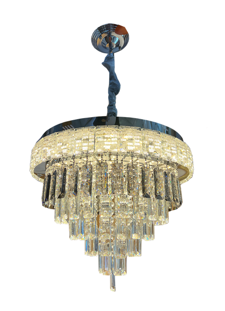 512-500mm Silver Drum Crystal Chandelier
