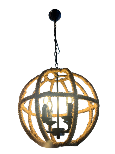 Rattan 4L E14 Pendant Lamp