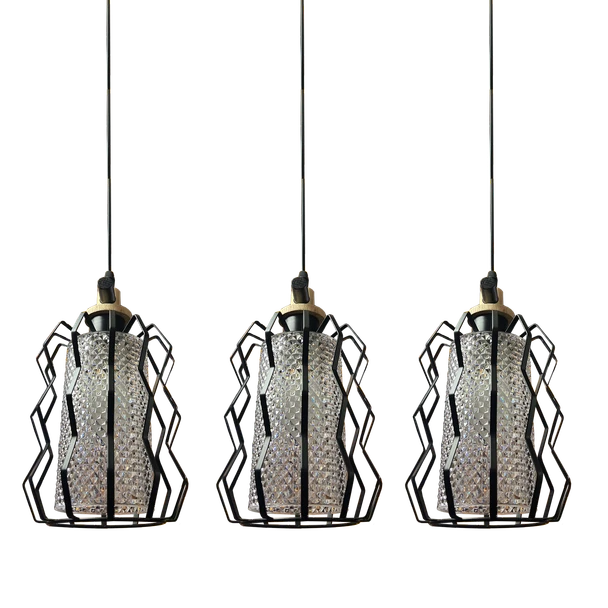 X40/3 Black E27 Pendant Lamp (Climate Voucher Eligible)