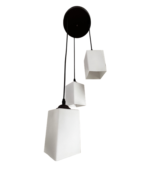 2002/3 E27 Square Glass Dining Lamp