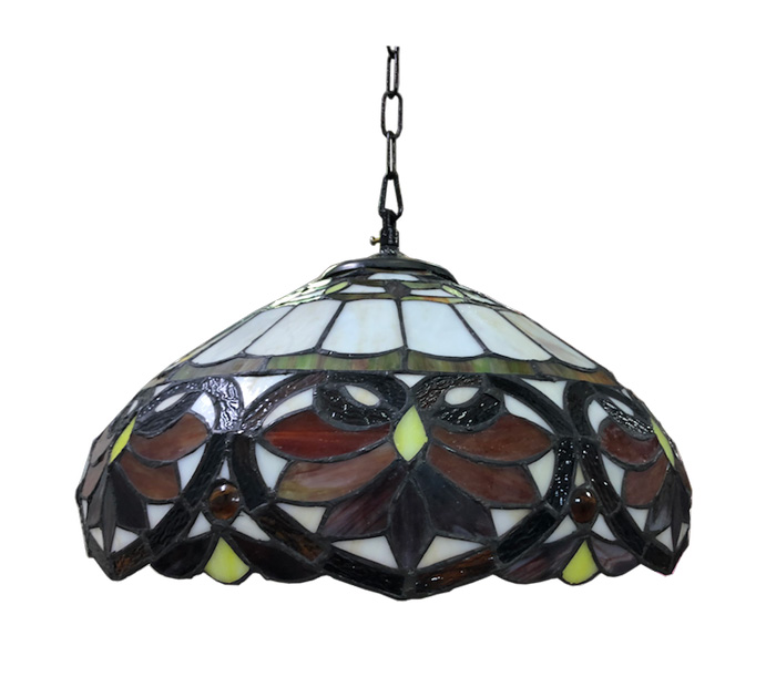 stained glass lamp with birds