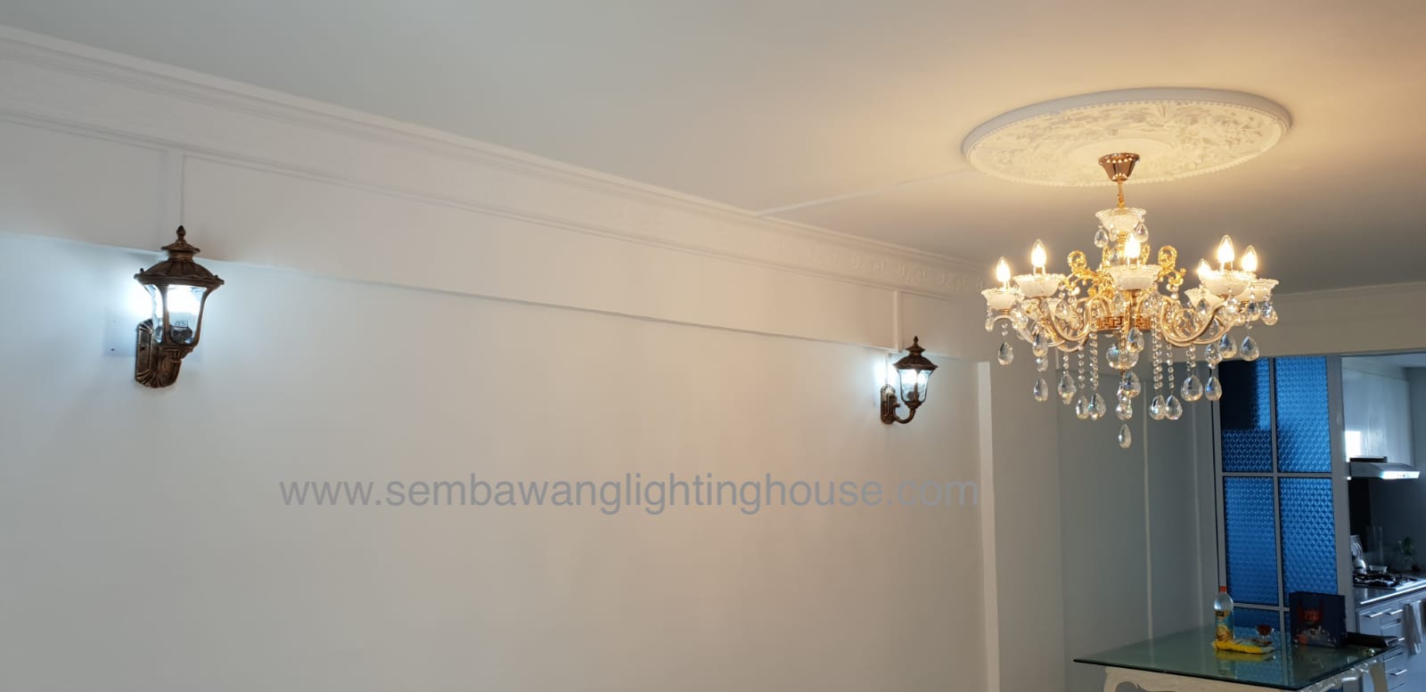 13-led-antique-wall-lamp-and-gold-chandelier-hdb-sembawang-lighting-house.jpg