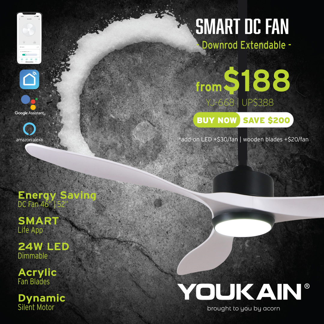 Youkain Downrod Ceiling Fan 2