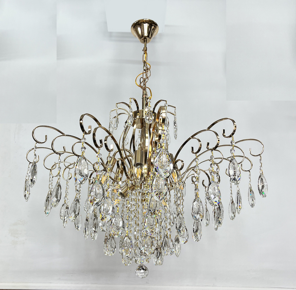 ceiling hugger crystal chandelier