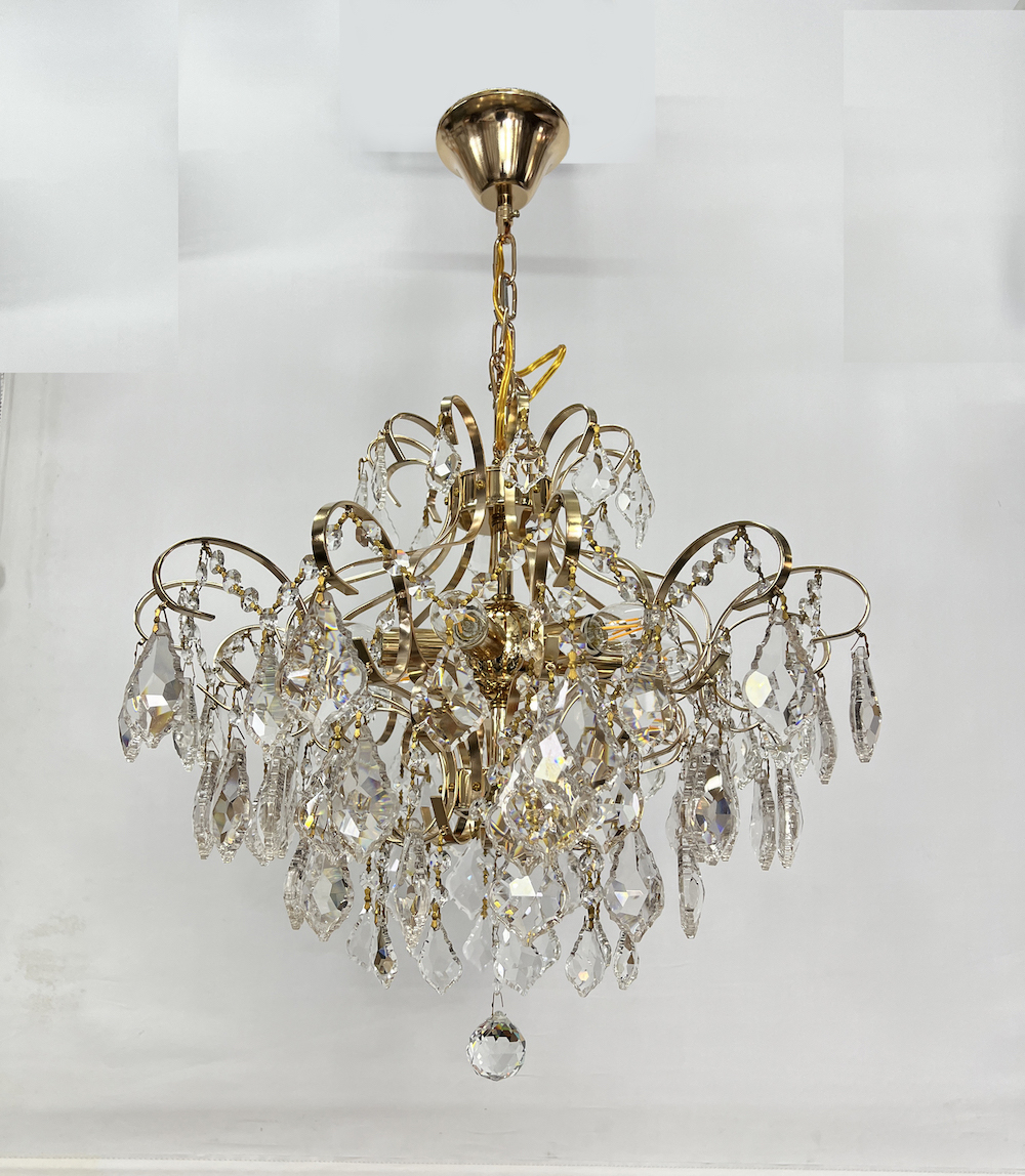 ceiling hugger crystal chandelier