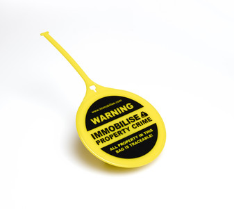 Equipment warning swing tag