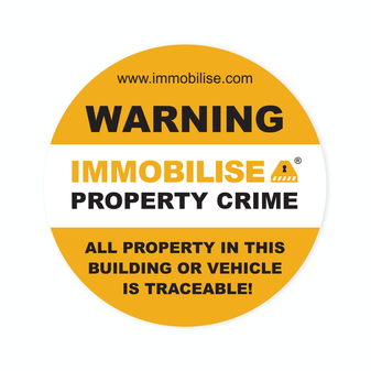 Window decal sticker 70mm diameter