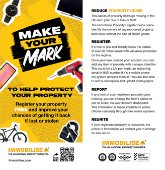 Leaflet, front and back Leaflet, front and back