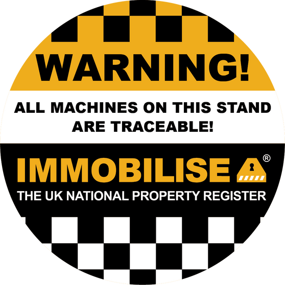 Immobilise Warning Surface Decal (90mm)