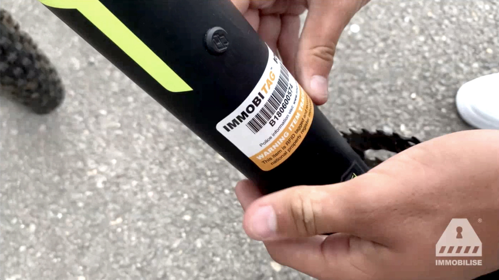 ImmobiTag RFID Bicycle Security Tag (Solid Frame) Immobilise Marking