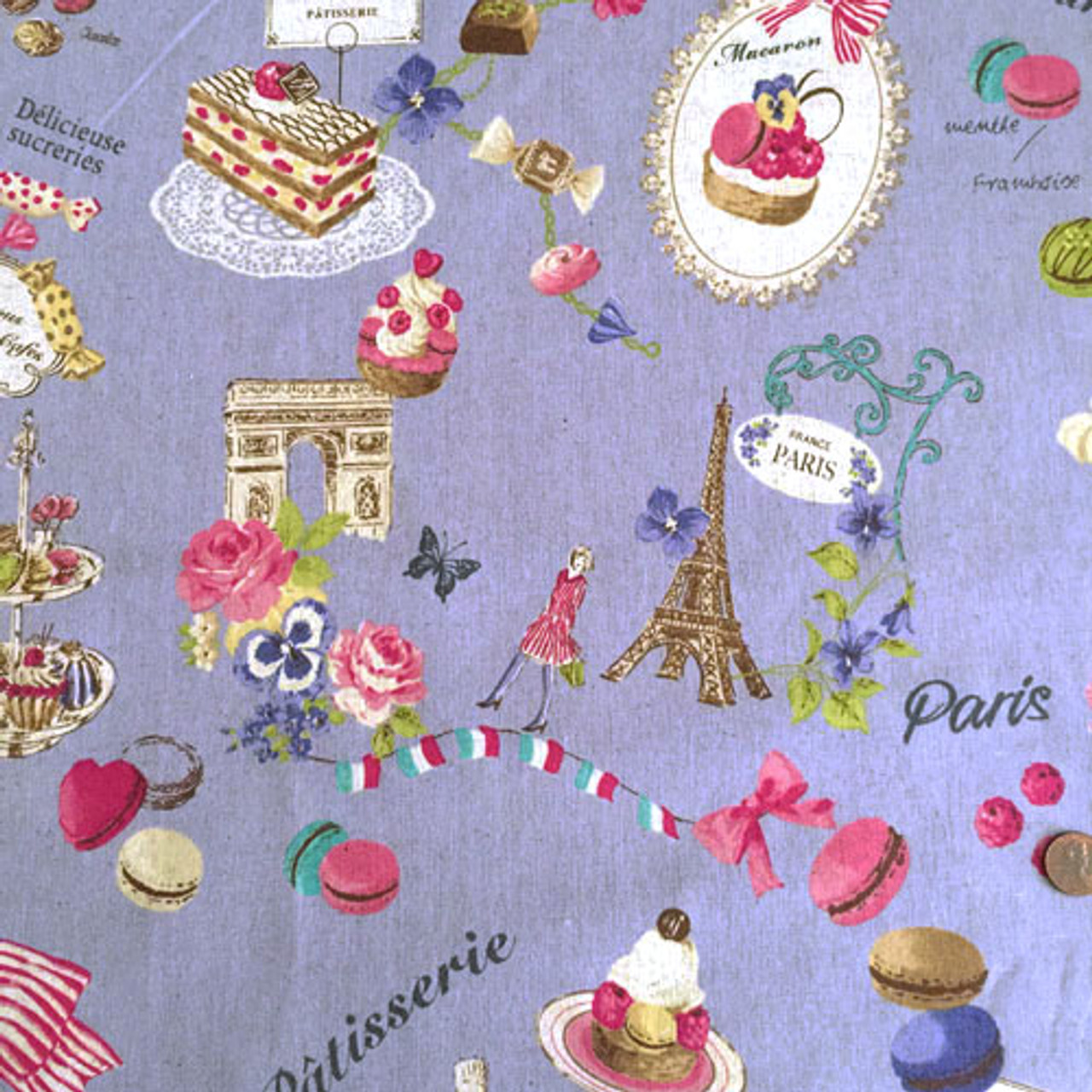 Yuwa Fabrics: Sucreries de Paris (Cotton/Linen)