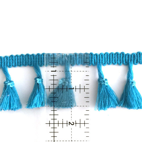 Peacock Blue Tassel Fringe by the yard