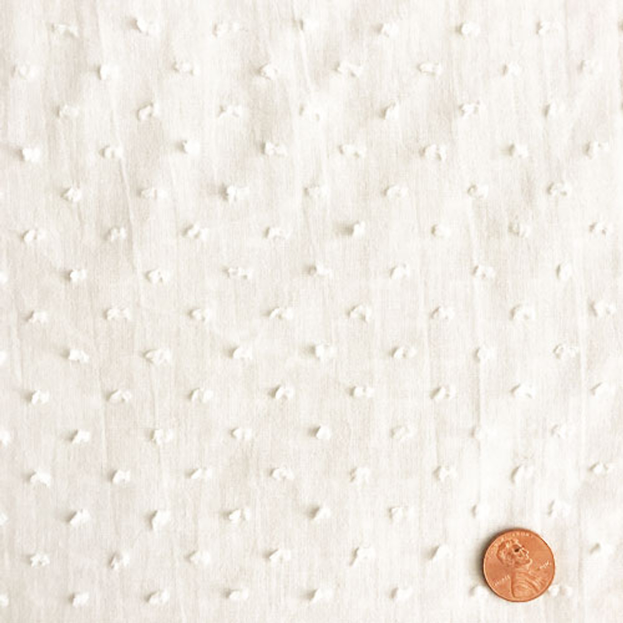 White Swiss Dot Fabric
