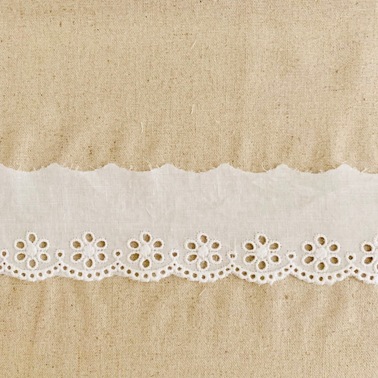 scalloped lace edging