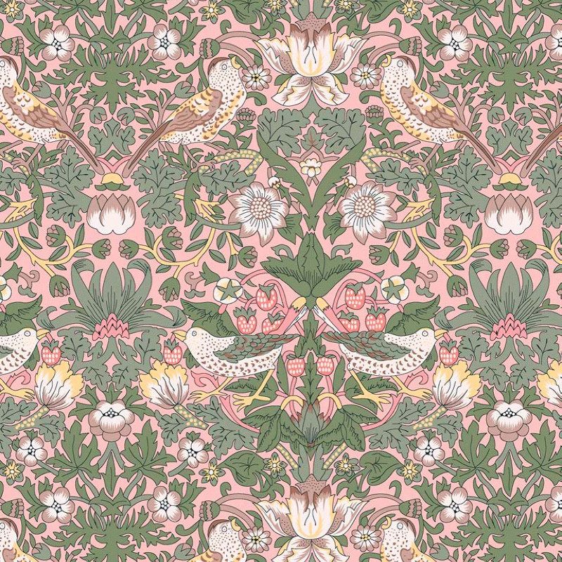 Liberty Fabrics: Strawberry Thief A Organic Tana Lawn® (White Base