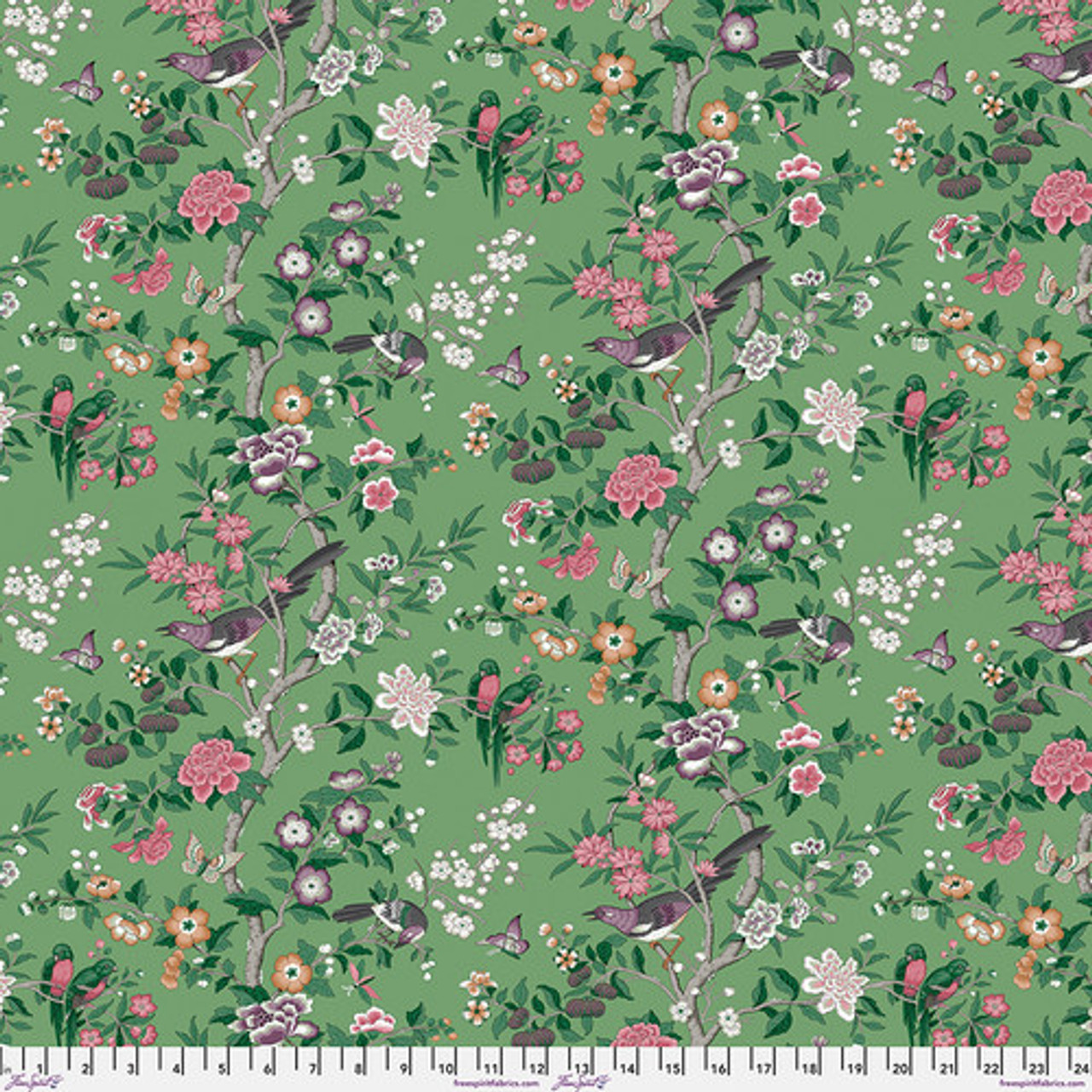Sanderson フリース毛布 花柄 緑色　1350×1950　2枚セット サンダーソン アクリルマイヤー毛布（毛羽部分