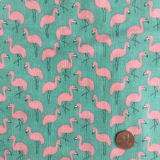 Hokkoh Flamingo Heavyweight Gauze - Turquoise Hokkoh Flamingo Heavyweight Gauze - Turquoise