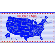Stars & Stripes: USA Map (23.75" panel)
